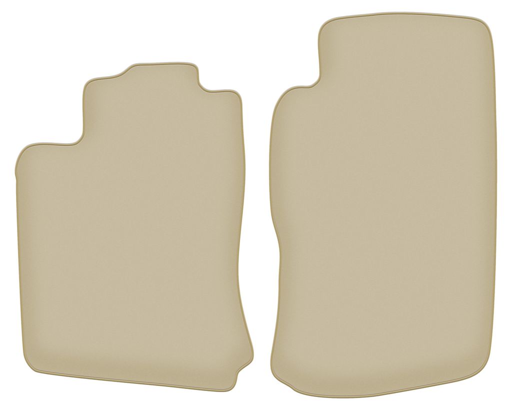 Velours-Fußmatten Vorne PREMIUM beige passend für Opel Vectra B (1996-2001, Fließheck, Limousine, Kombi, Liftback) – mit Befestigungen – pa...