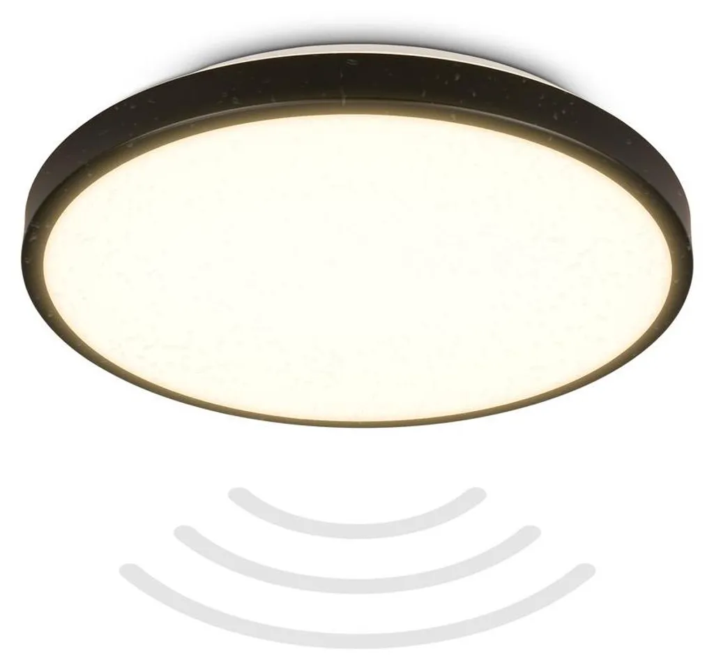 Plafonnier LED Détecteur Mouvement IP54 13W 1300lm 29cm Noir