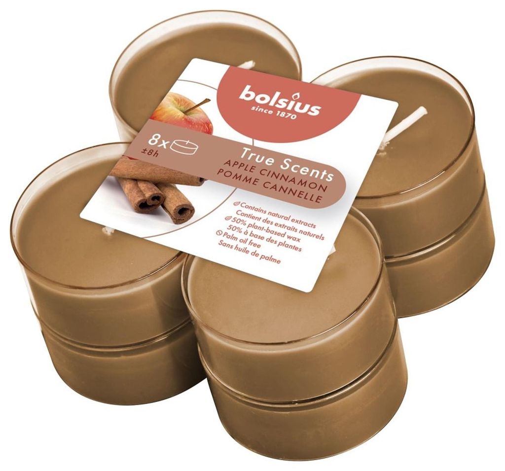Bolsius Duftteelichter Maxi True Scents Apfel Zimt Ø 4,6 Produktbild 
