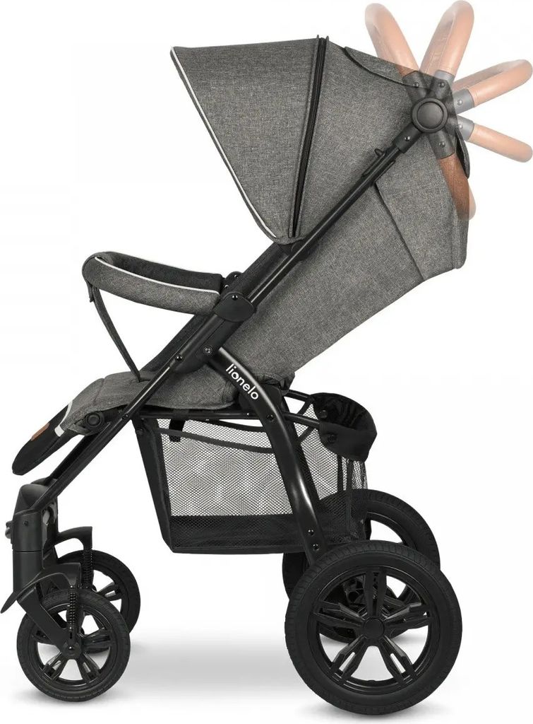 LIONELO Wózek sportowy Annet Tour Grey Stone Zdjęcie produktu 14