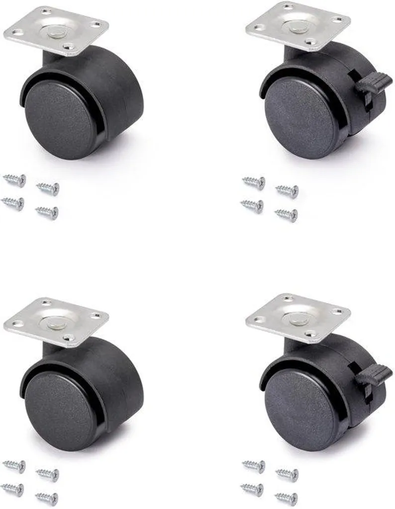 Fini les meubles bloqués : Roulettes pivotantes 40 mm noires à billes