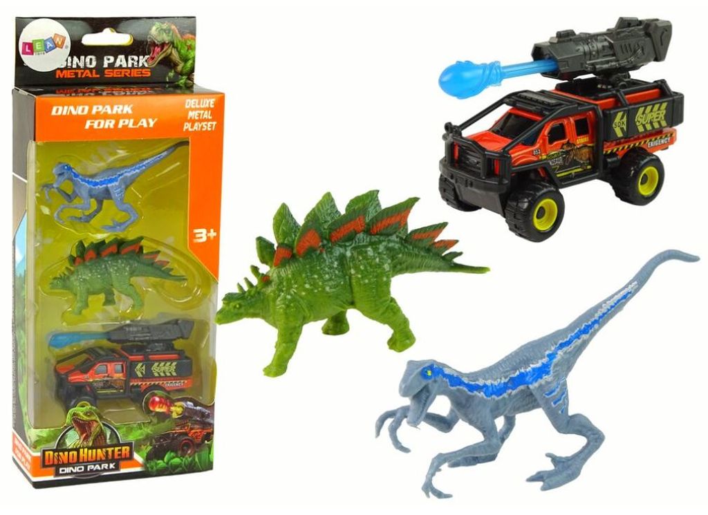 Leantoys Dinosaurier Figuren Auto mit Raketenset
