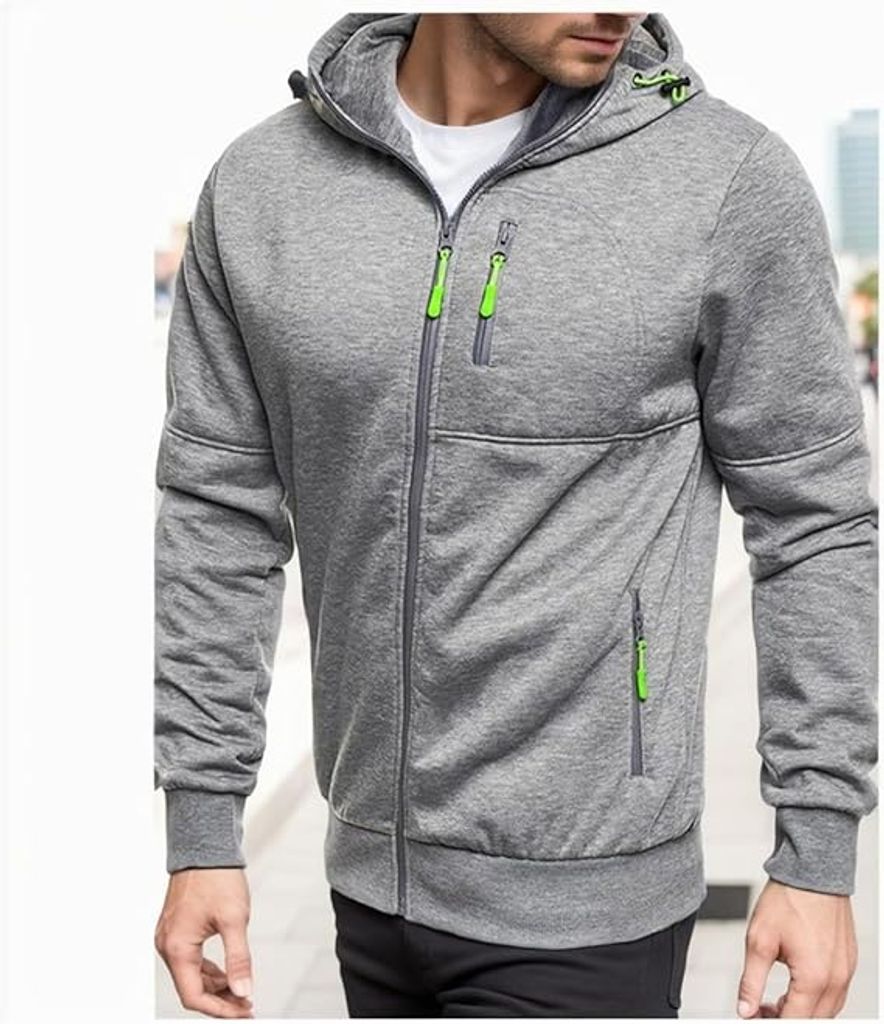 Herren Slim Fit Cardigan Mit ReißVerschluss Zipper Kapuzenpullover Kapuzenjacke Sweatshirt Casual Leichter Kapuzenjacke LäSsige Hoodie Winter Jac...