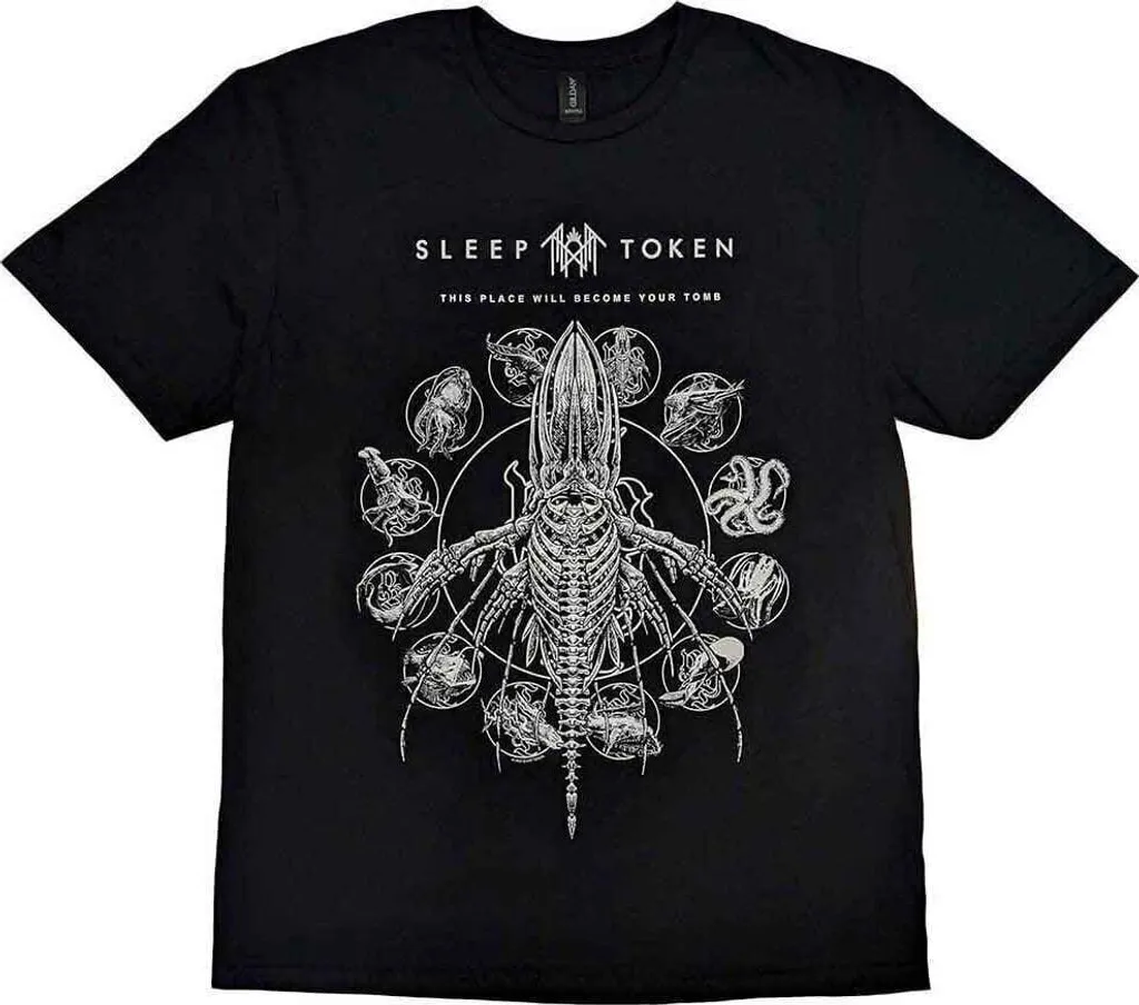 T-shirt de Qualité Sleep Token Tomb Whale Noir L - Ne se déforme pas