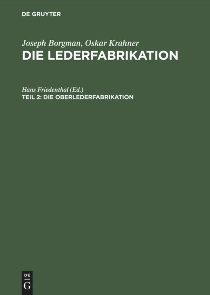Die Oberlederfabrikation