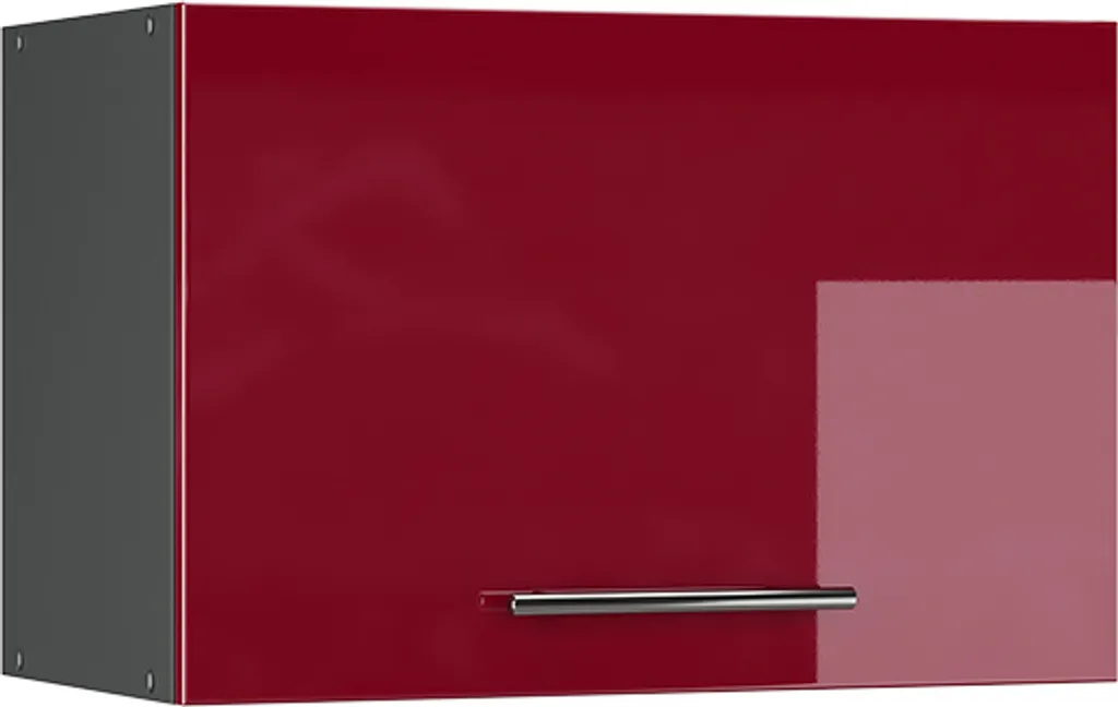 Vicco pensile da cucina Fame-Line, 60 cm Piatto, Rosso bordeaux lucido/Antracite