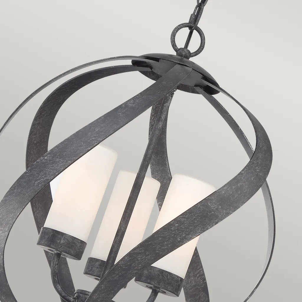 Suspension extérieure résistante Old Black E14 contre rouille et usure