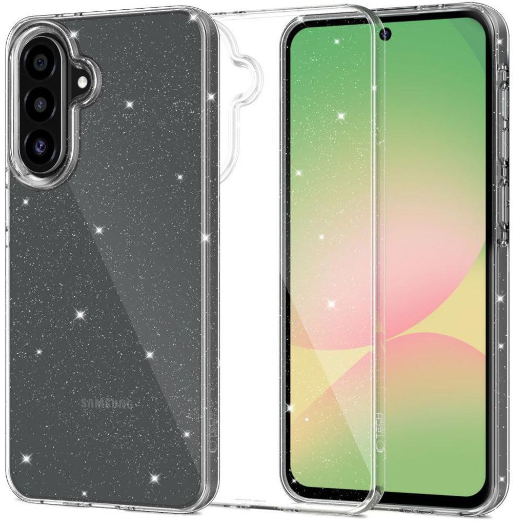 Handyhülle für Galaxy A27 5G, Tech-Protect Flexair, Transparent mit Glitzer