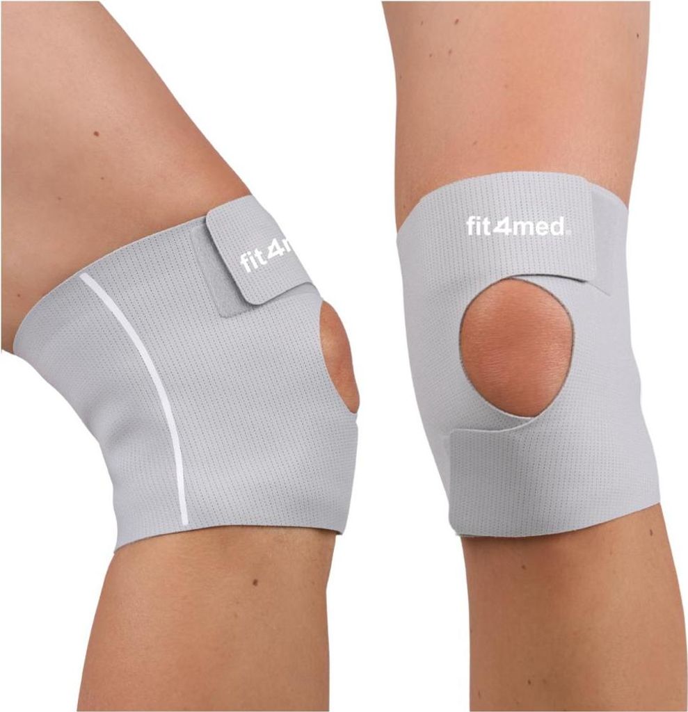 FIT4MED | Stabilizer Knie - Hellgrau - Größe M - Umfang 35-47cm - Elastisch - Stütze