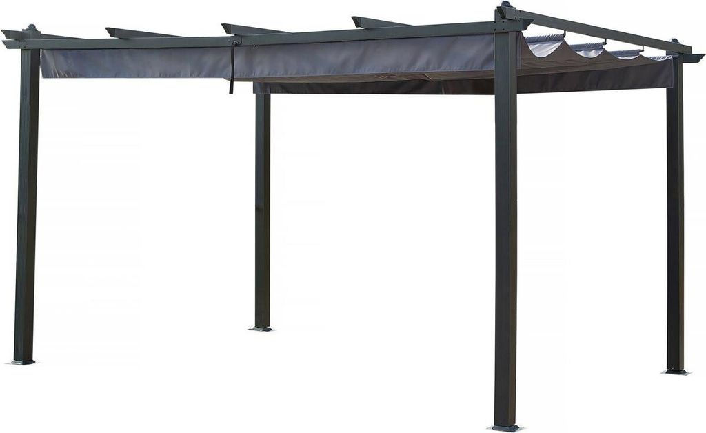 Aluminiumpergola mit ausziehbarem Dach - 3 x 4 m - Produktbild 