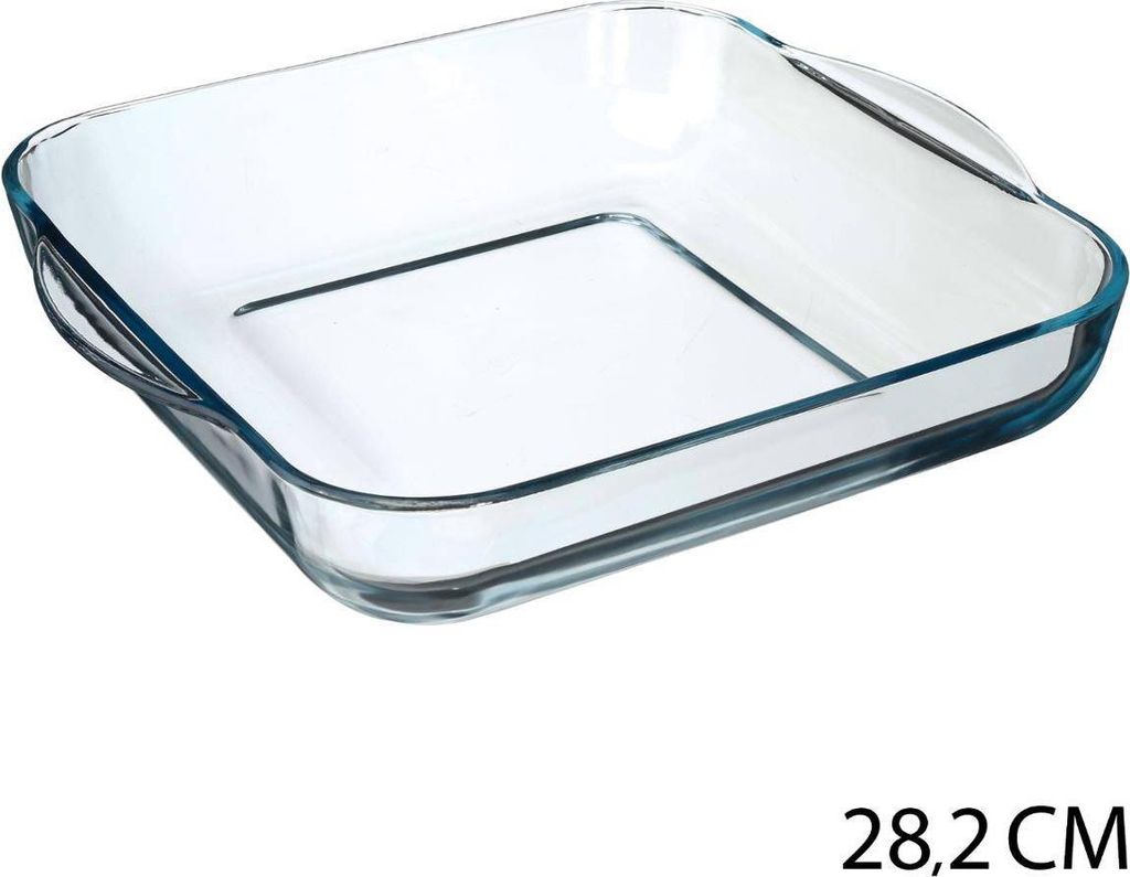 Quadratische schale 29x29cm transparent aus glas - 5 five Produktbild 