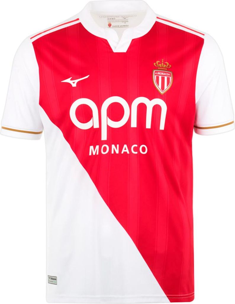 Mizuno As Monaco 25/26 Heim Kurzarm-t-shirt Rot M Rot M