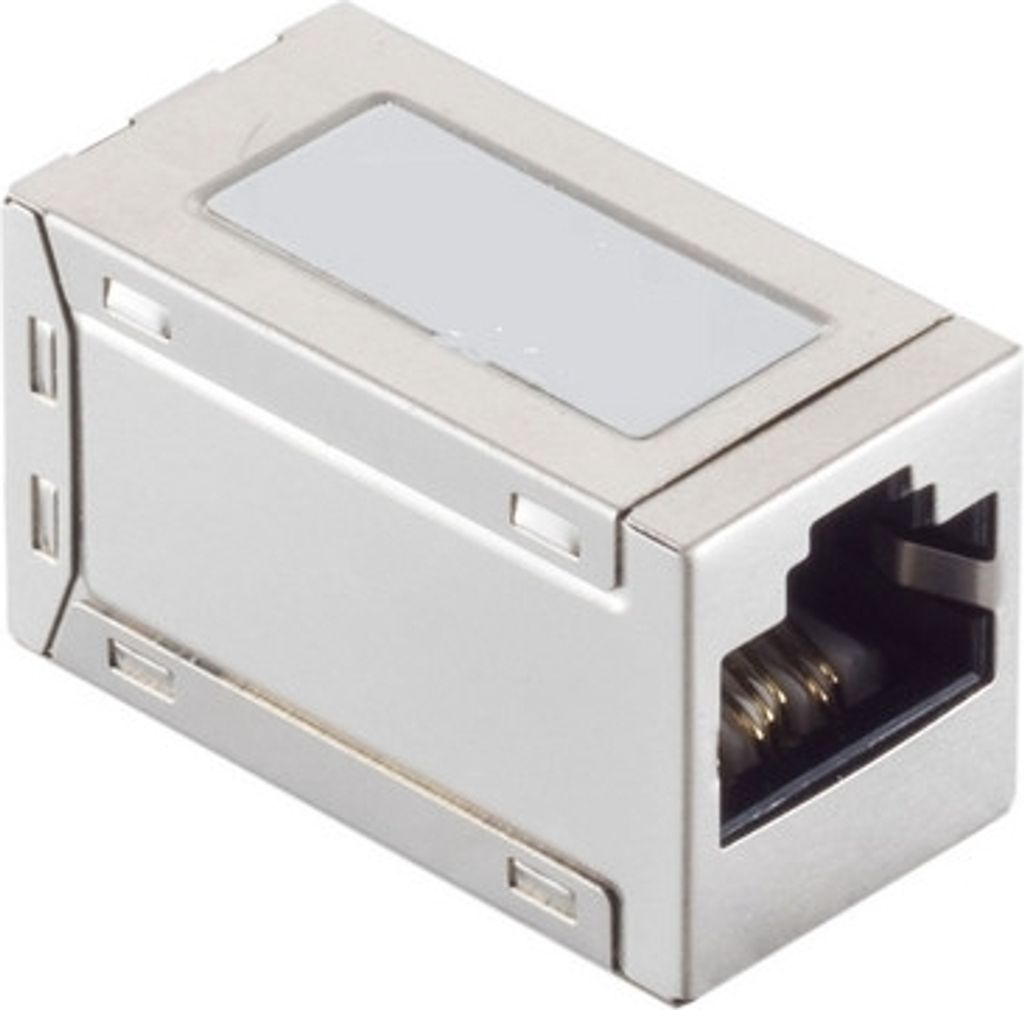 RJ45 Patchkabel-Verbinder - Cat. 6A, Doppelbuchse, STP, Kleine Bauform
