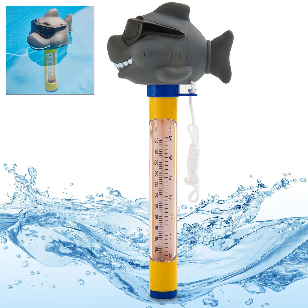 Poolthermometer mit Hai Motiv HECHT | Schwimmendes Produktbild 
