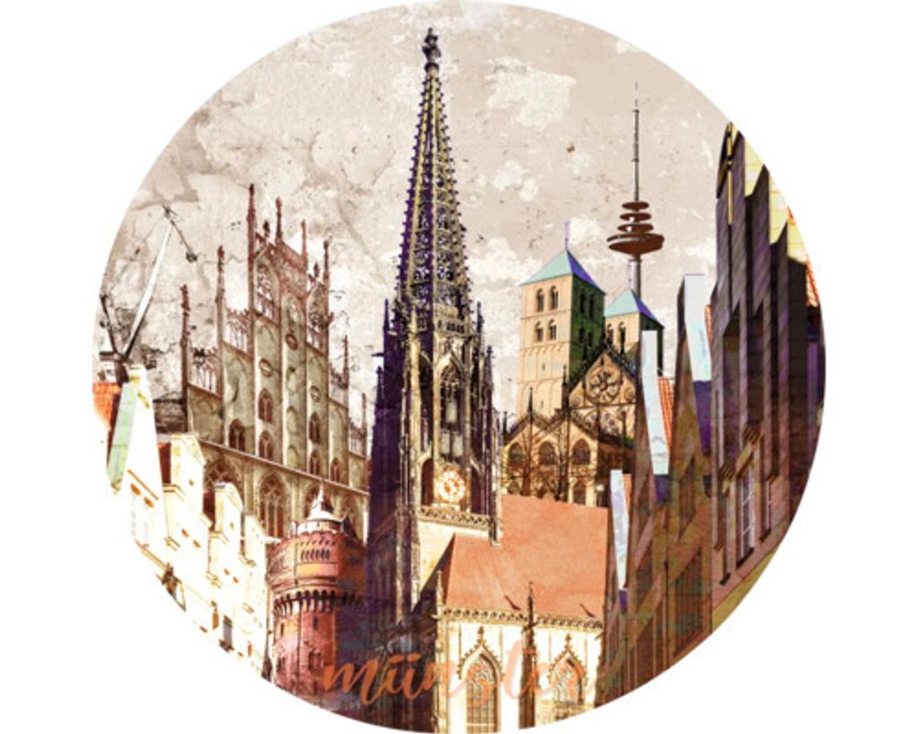 Glasbild Münster Wahrzeichen V Ø 50 cm