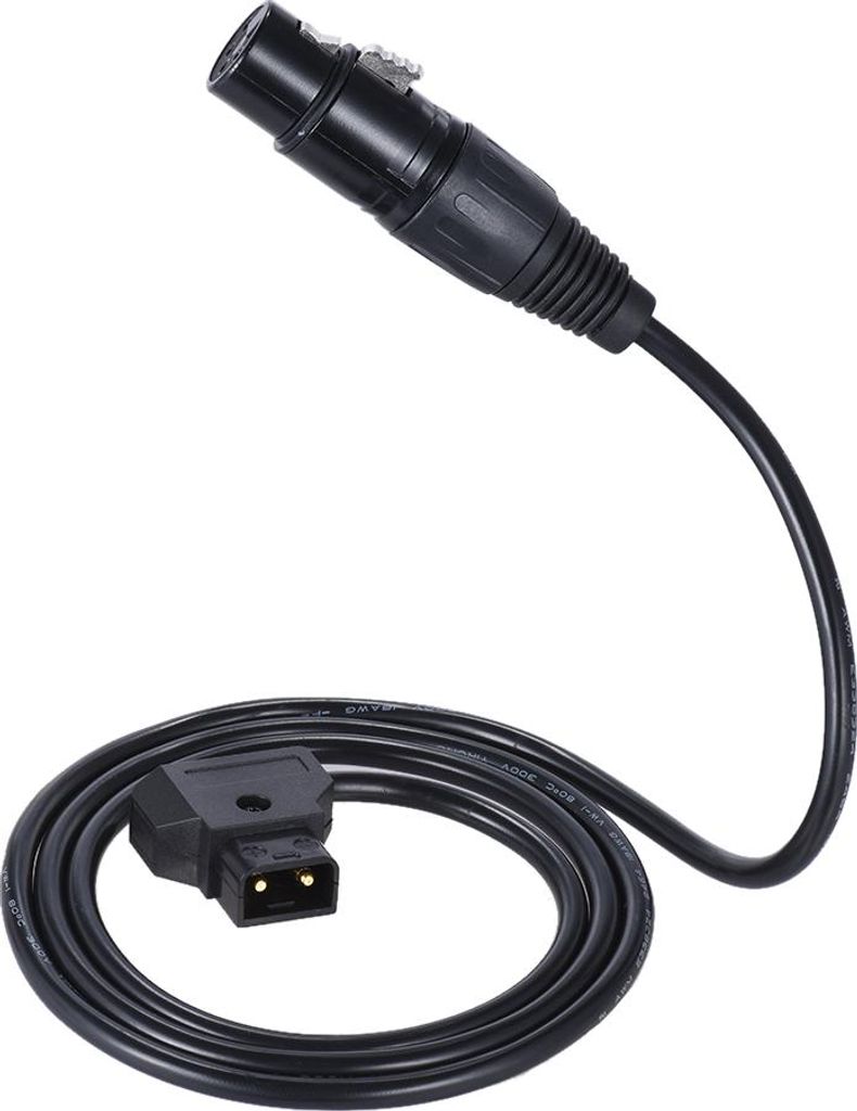 Andoer 100cm / 3.3ft D-Tap Male 4-Pin-Buchse Adapter Netzteil Kabel fuer V-Mount-Batterie-Platten-Camcorder-Monitor auf XLR