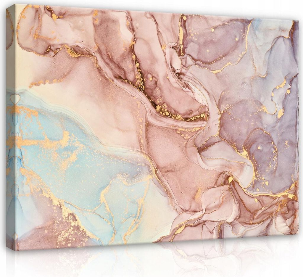 Leinwandbilder Marmor Abstrakt Kunst 100x75 cm XXL Modern Canvas Leinwand Leinwandbild Bilder Wohnzimmer Schlafzimmer Wandbilder Kunstdruck Wand Bi...