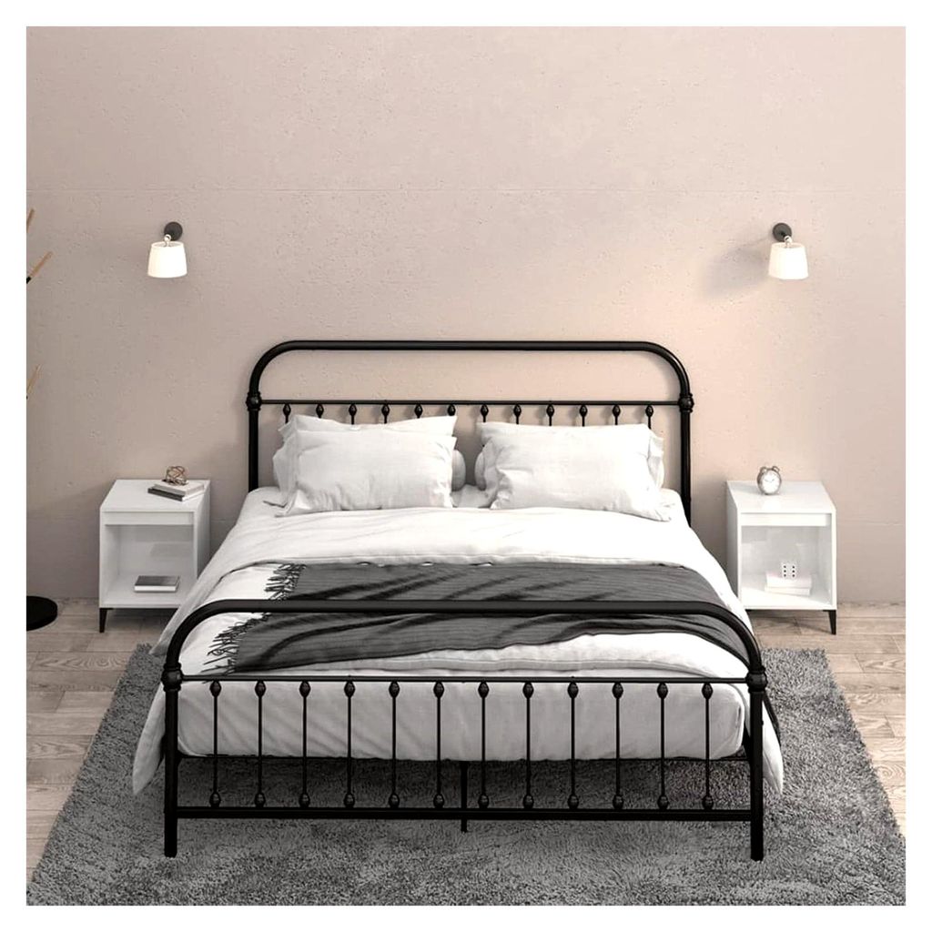 Nachttische 2 Stück in glänzendem Weiß 40 x 35 x 50 cm für das Schlafzimmer