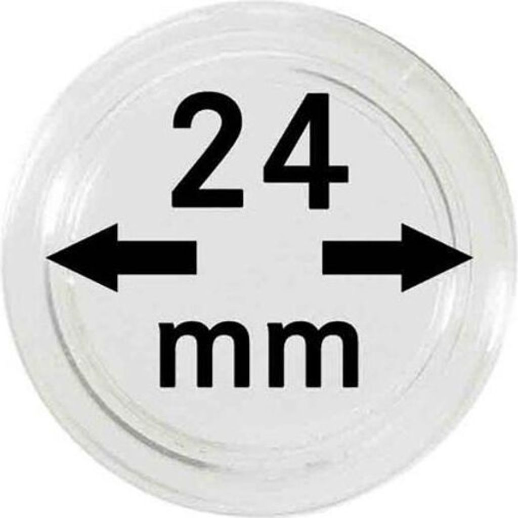 Lindner 2251024 Münzkapseln 24 mm-100er Pack