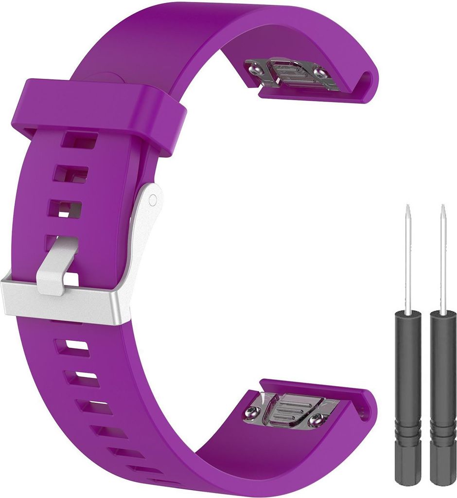 Cazy Silikon Sportarmband geeignet für Garmin Fenix 3 / Fenix 3 HR - Lila