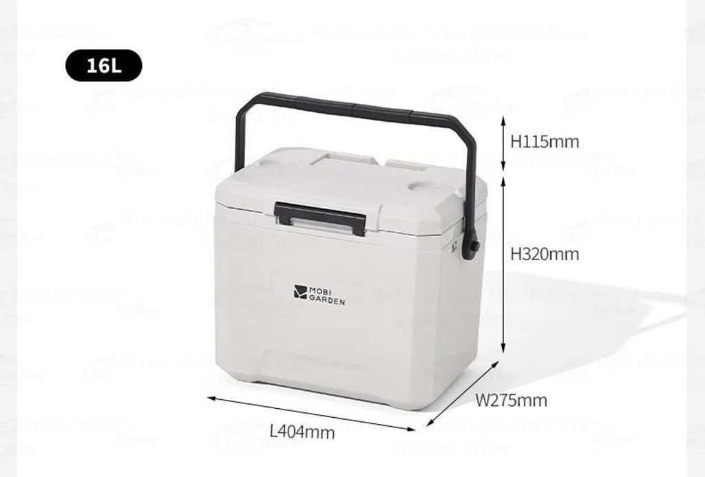 Camping Kühlbox - 16 L passive Kühltruhe - PolyurethanSchaum Isolierung - Tragbare Eisbox - Für Auto, Picknick, Angeln, Outdoor