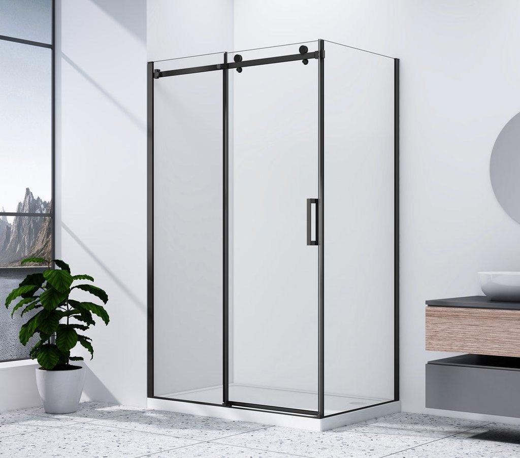 Gelco DRAGON BLACK Rechteckige Duschkabine 1100x900mm L/R Variante