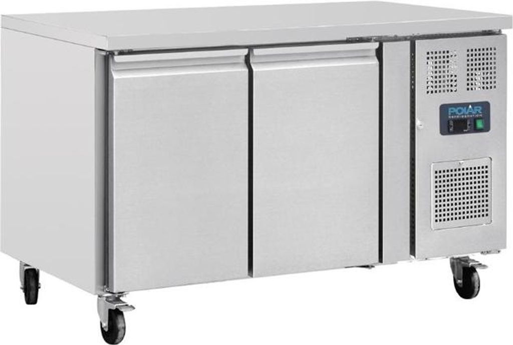 Polar U-Serie Kühltisch mit Doppeltür 282Ltr