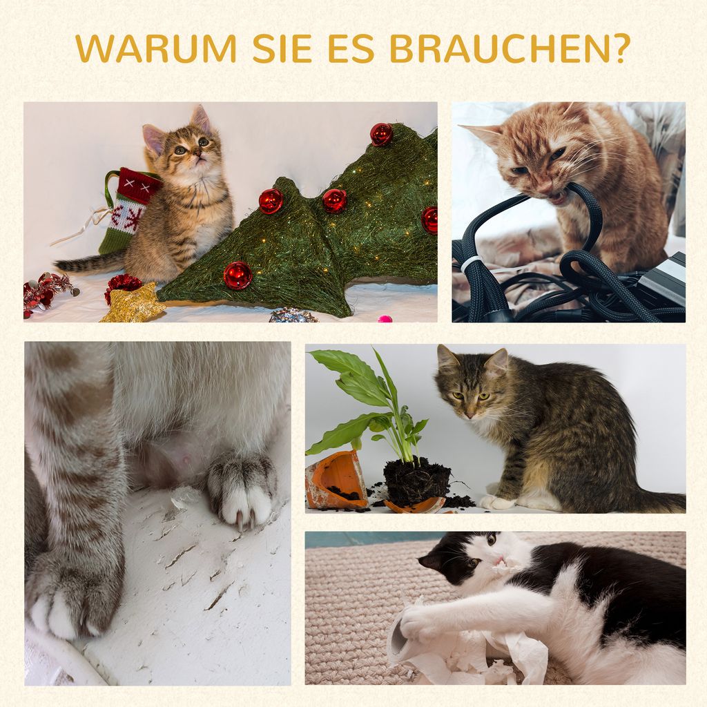 PawHut Kratzbaum, Höhe 91 cm, Kletterbaum mit 2 Produktbild 6
