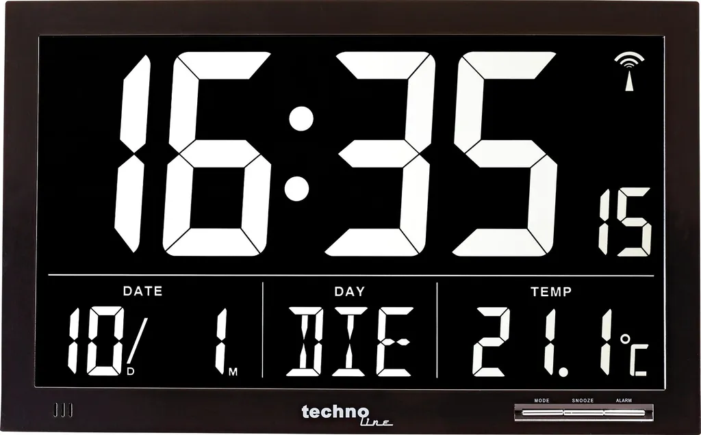 Réveil Électronique Techno Line WS 8007 avec Large Affichage Digital
