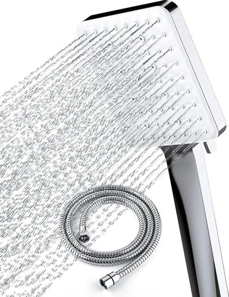 Douchette à Main Pluie avec Tuyau Flexible 1,5M pour Salle de Bain