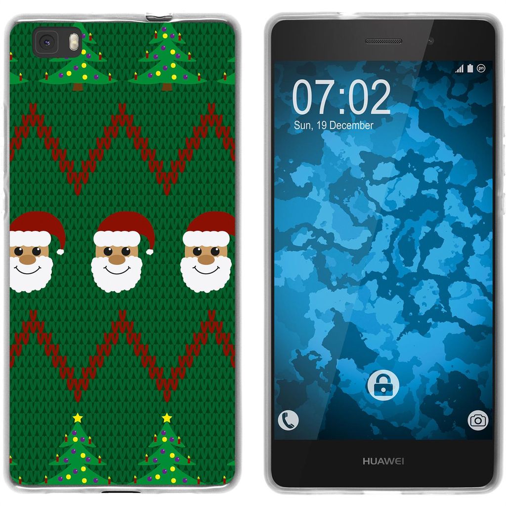 PhoneNatic Case kompatibel mit Huawei P8 Lite 2015 (1.Gen.) Silikon-Hülle X Mas Weihnachten X-Mas Sweater M7