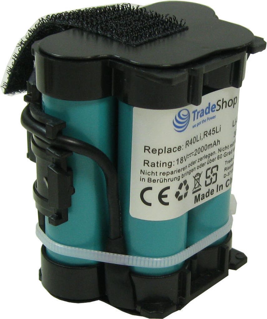 Trade-Shop Premium Li-Ion Akku 18V / 2000mAh für Gardena Mähroboter R38Li R50Li R75li R40Li R45Li R70Li R80Li R80 LI 124562 Flymo Robotic Lawnmow...