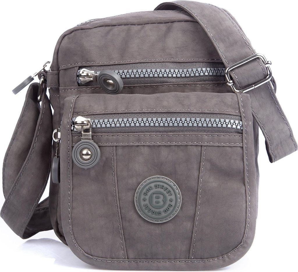 Bag Street Kleine Leicht Damen Herren Umhängetasche Grau