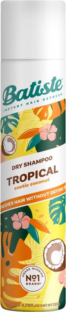 Batiste – Tropical – Trockenshampoo – Tropischer Duft – Erfrischt und stylt – 200 ml - 1 Stück