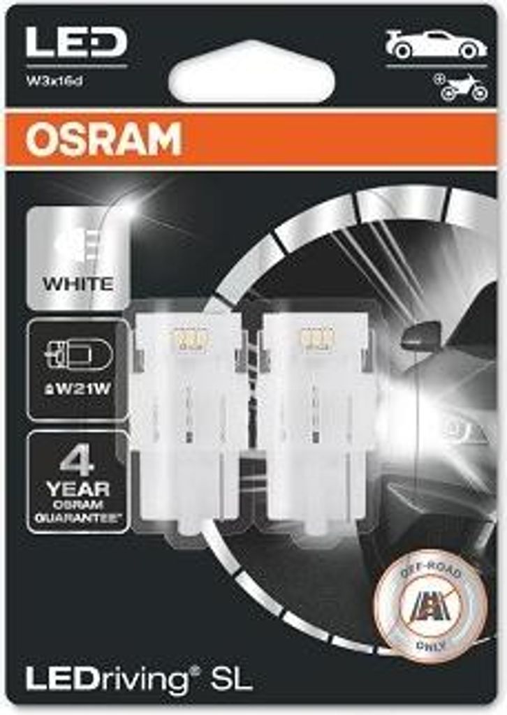 Auto-Led-Lampe 7505Dwp-02B W21W 6000K 1,4W 12V W3X16D Osram Produktbild 