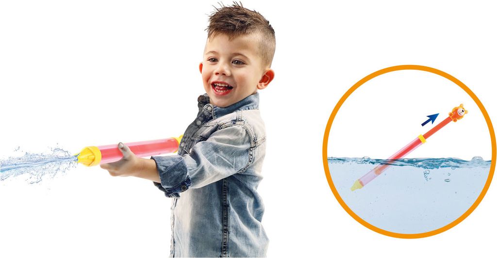 Wasserpistole Tiere sortiert, 3 verschiedene Farben, ab 3 Jahren,, Toi-Toys