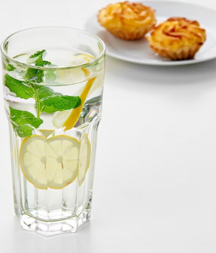 IKEA 2-er Set Gläser Pokal stapelbares Glas für kalte oder