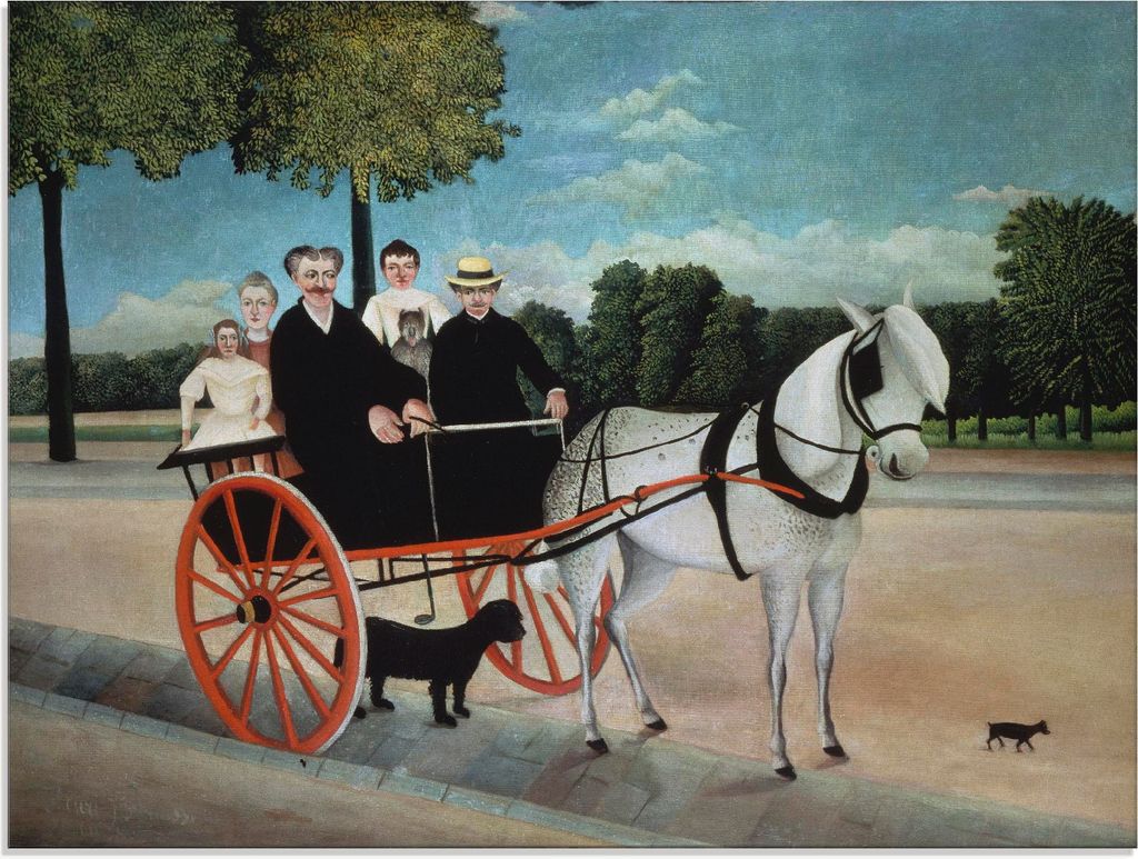ARTland Glasbild Der Karren des alten Juniet. 1908 Größe: 80x60 cm