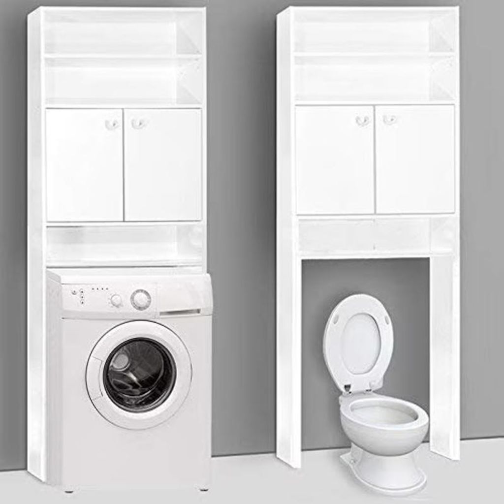 Koupelnový nábytek, skříňka pod pračku, bílá, 195 cm, Ego Obrázek produktu 