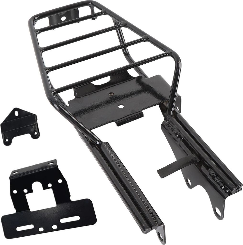 Chrom Motorrad Gepäckträger hinten Eisen Frachtträger Halterung Ersatz für Monkey Z50 Z50J Skyteam Z50A Schwarz
