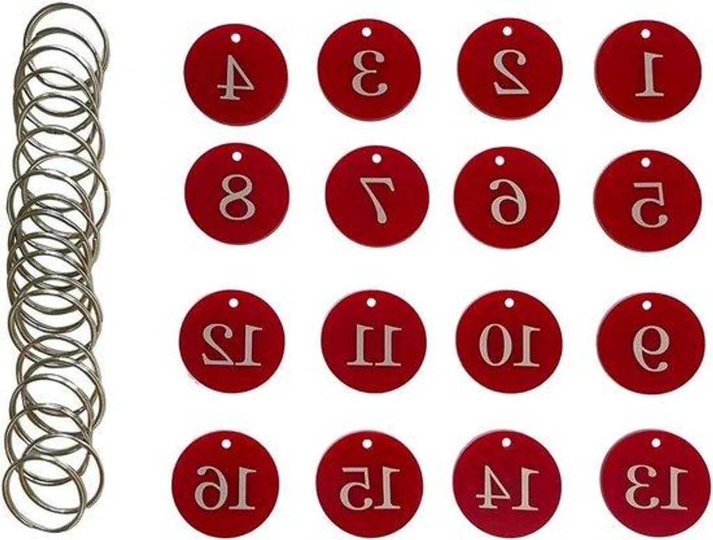 Étiquettes d'identification en acrylique pour clés et locaux pro