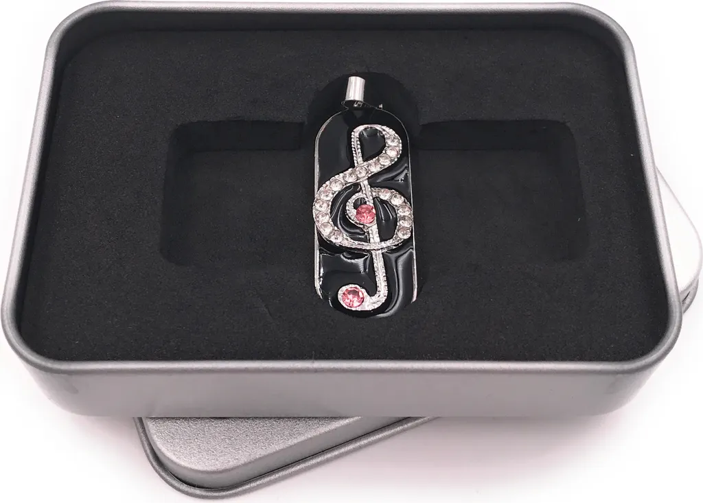 Regalo Musica Onwomania: USB 16GB Nota Musicale Pietre Rosa