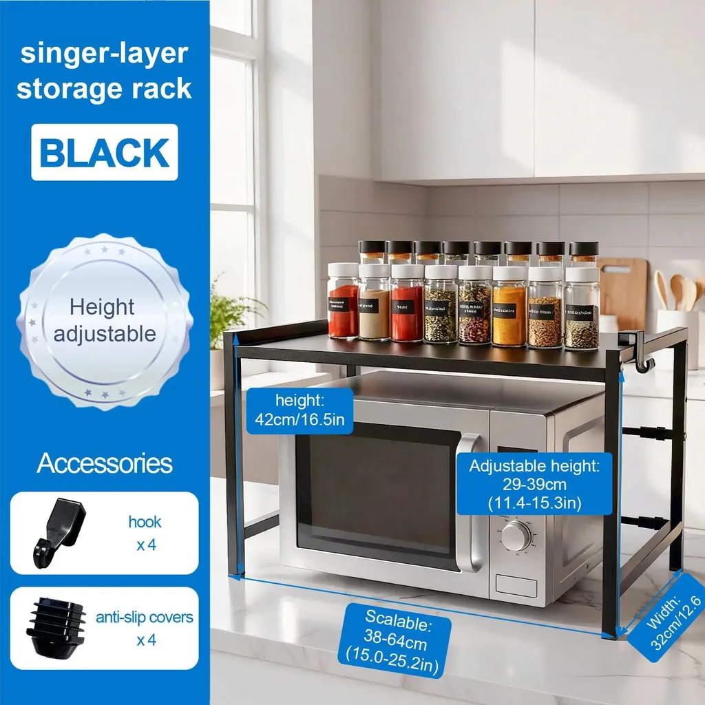 Cuisine Encombrée ? Support Micro-ondes Robuste - Solution de Rangement 2T - 2
