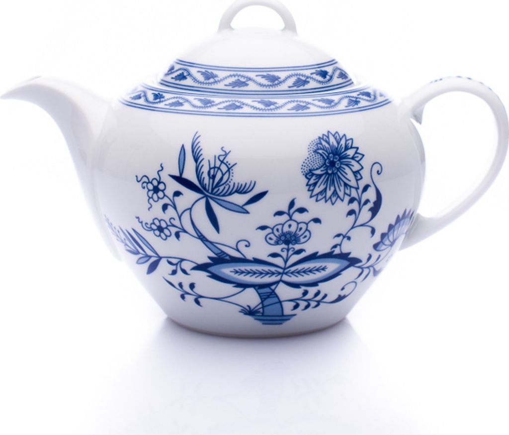 Saphyr, Teekanne, Zwiebel, 1,2 l, tschechisches Porzellan, Thun 1794