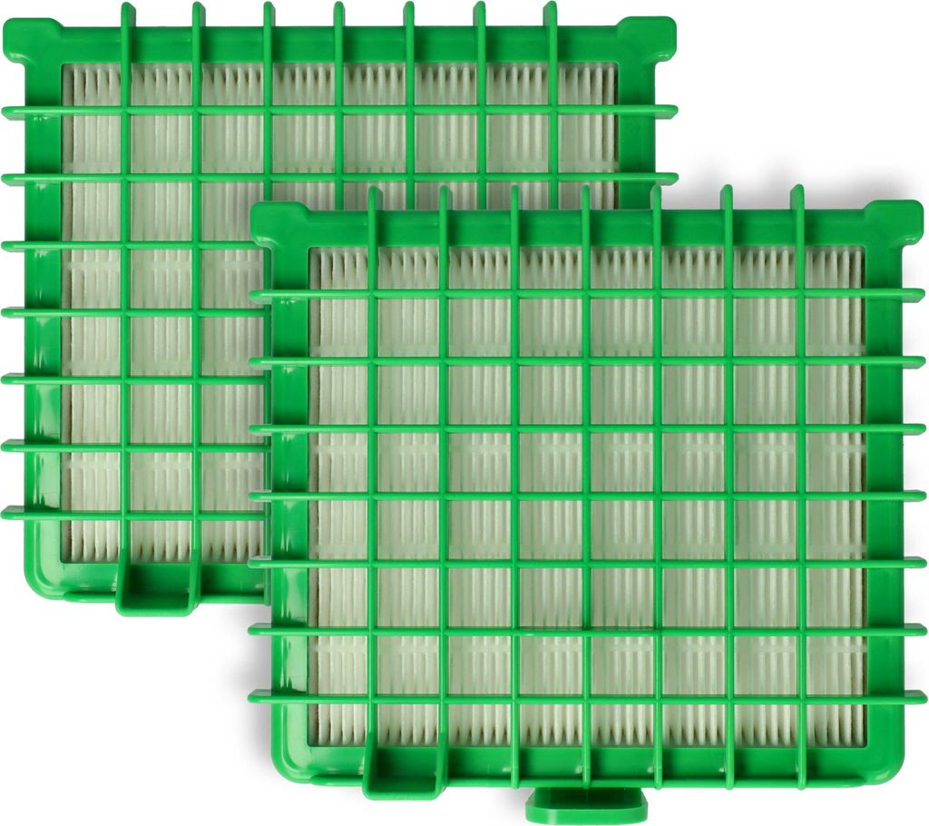 vhbw 2x Staubsaugerfilter kompatibel mit Rowenta RO4643EA410, RO464501411, RO464583410, RO4649EA410, RO4649R1410 Staubsauger - HEPA-Filter Grün Weiß