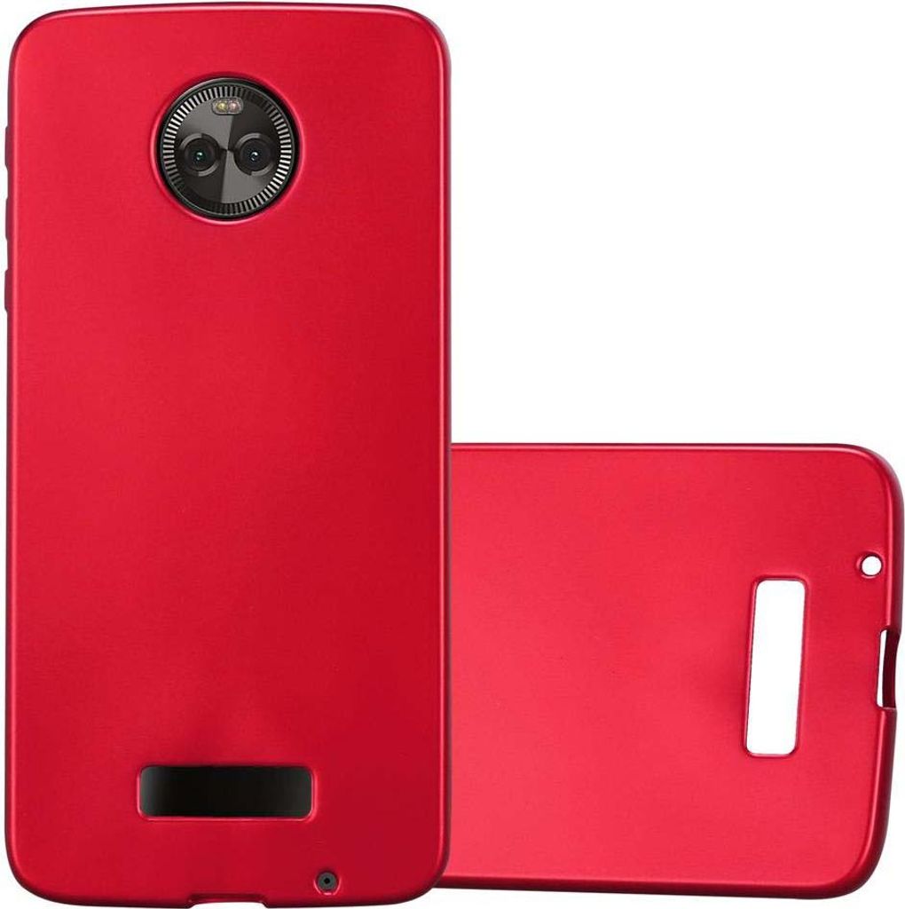 Cadorabo Schutzhülle für Motorola MOTO X4 Hülle in Rot Handyhülle TPU Silikon Etui Cover Case