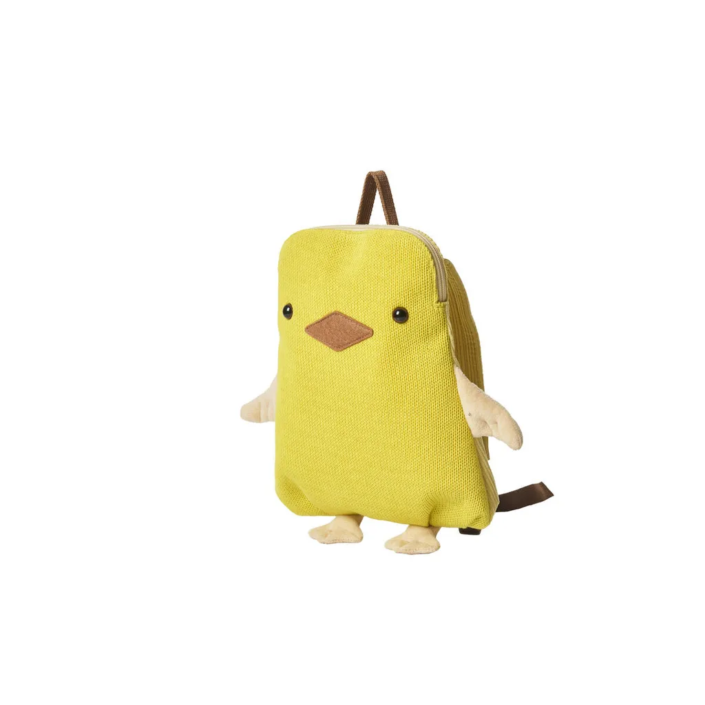 Zaino Crochetts Gallina Giallo per Bambini | 38x34x5 cm Cotone Bio