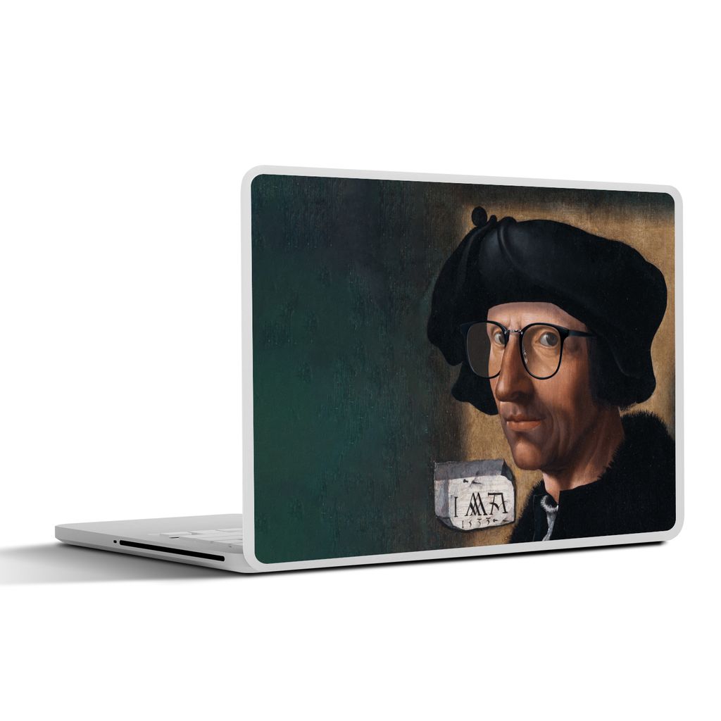 MuchoWow Laptop Aufkleber Sticker Cover Selbstporträt - Jacob Cornelisz van Oostsanen 36.5x27.5 cm - Laptop-Sticker