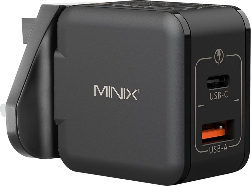 MINIX P1 Mini, 2 Port 33W GaN Schnell-Ladegerät USB-C & USB-A