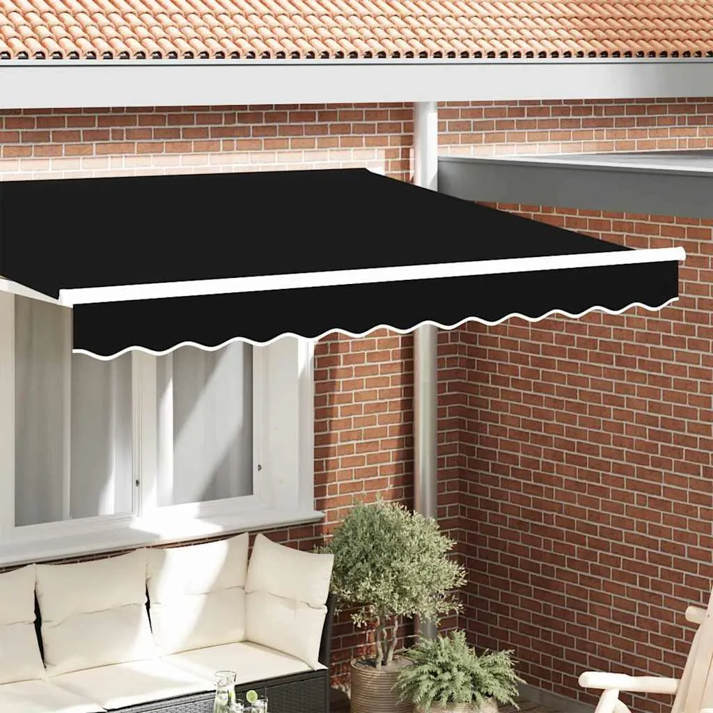 Mantovana Nera per Tende da Sole 5.8m x 20cm - Tela di Ricambio Pronta